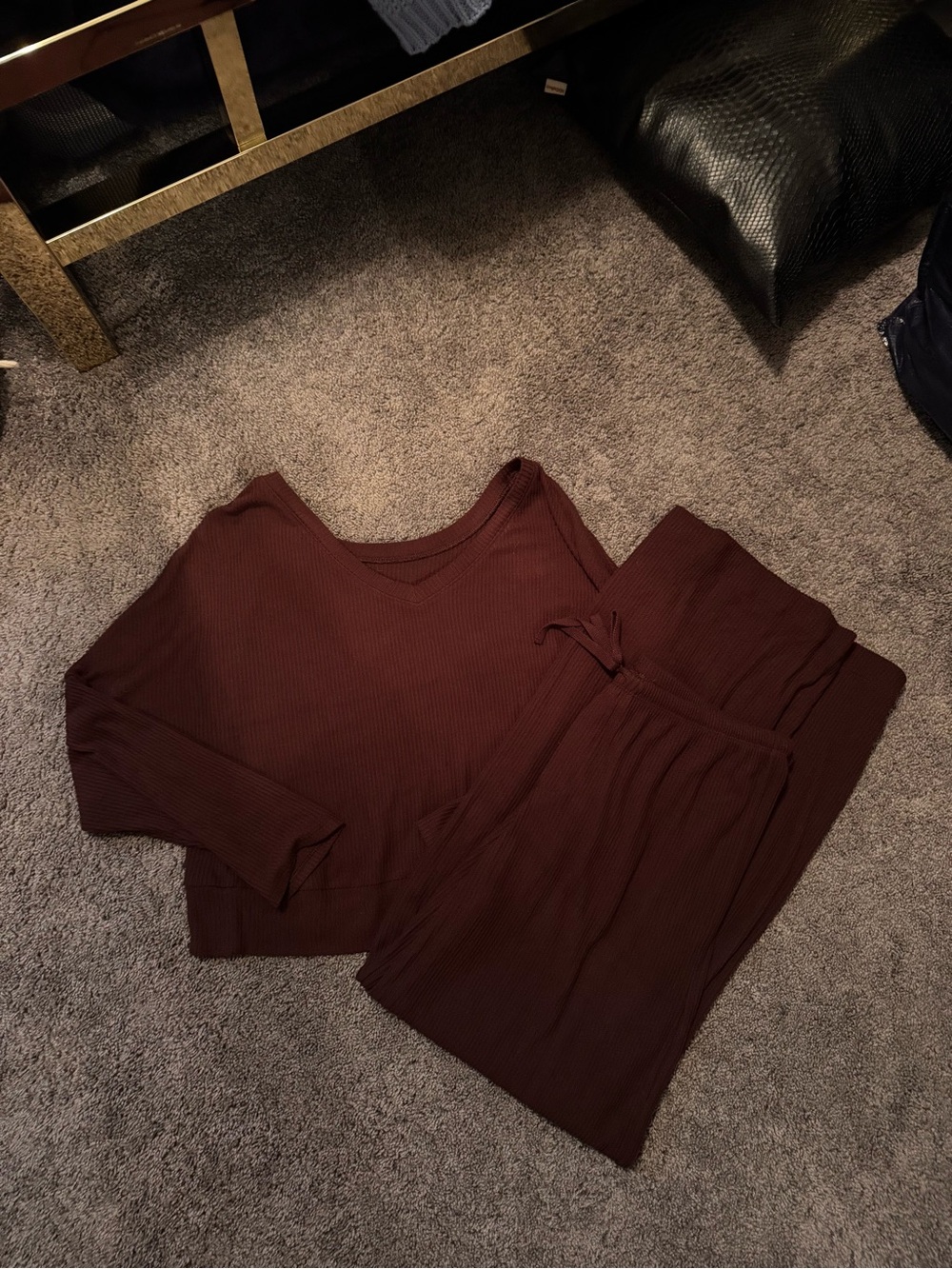 Target Ribbed Lounge Set - Dark Brown